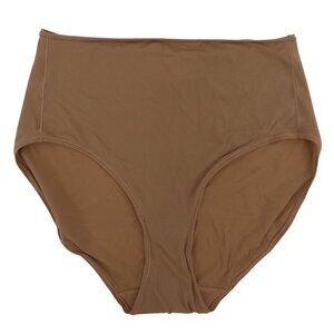 SKIMS Women Plus Size 2X Solid Tan Brief Panty Polyamide Blend Cotton Gusset